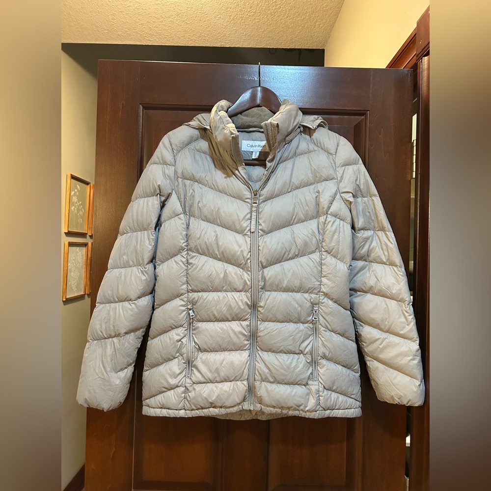 Calvin Klein Taupe Quilted‎ Jacket